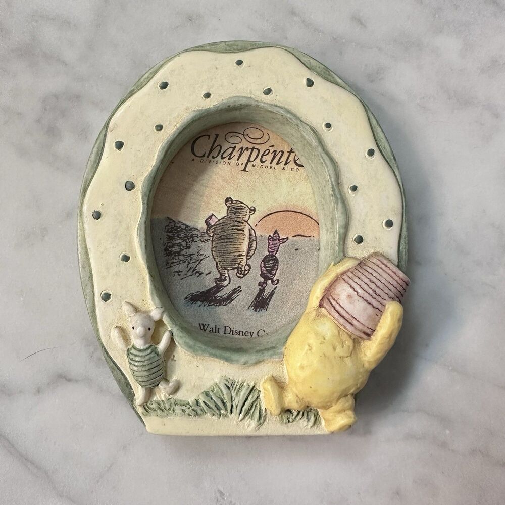 Charpente Winnie the Pooh Mini Frame Magnet Disney Piglet & Pooh in Honey Pot